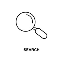 Poster - search sign icon. Element of simple web icon with name for mobile concept and web apps. Thin line search sign icon can be used for web and mobile
