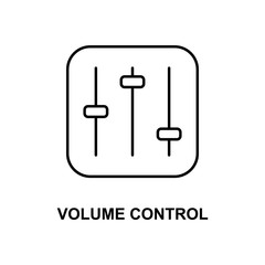 Poster - volume control icon. Element of simple web icon with name for mobile concept and web apps. Thin line volume control icon can be used for web and mobile