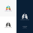 Colorful Lungs logo vector, Health lungs logo designs template, design concept, logo, logotype element for template