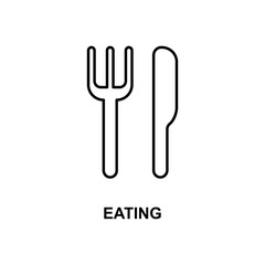 Poster - folk and knife icon. Element of simple web icon with name for mobile concept and web apps. Thin line folk and knife icon can be used for web and mobile