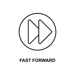 Poster - fast forward icon. Element of simple web icon with name for mobile concept and web apps. Thin line fast forward icon can be used for web and mobile
