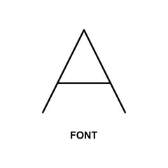Poster - font sign icon. Element of simple web icon with name for mobile concept and web apps. Thin line font sign icon can be used for web and mobile