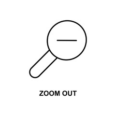 Poster - zoom out sign icon. Element of simple web icon with name for mobile concept and web apps. Thin line zoom out sign icon can be used for web and mobile