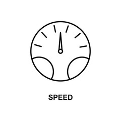 Poster - speed icon. element of simple web icon with name for mobile concept and web apps. thin line speed ic