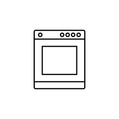 Poster - gas oven icon. Element of simple web icon with name for mobile concept and web apps. Thin line gas oven icon can be used for web and mobile