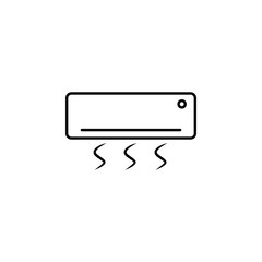 Poster - air conditioning icon. Element of simple web icon with name for mobile concept and web apps. Thin line air conditioning icon can be used for web and mobile