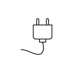 Poster - electric plug icon. Element of simple web icon with name for mobile concept and web apps. Thin line electric plug icon can be used for web and mobile