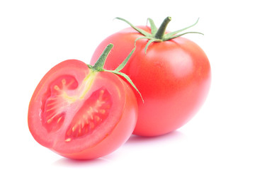 Wall Mural - Tomatoes on a white background