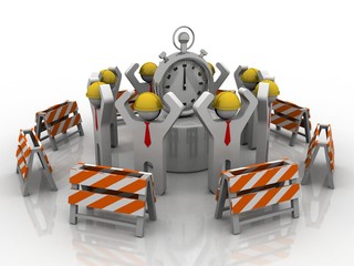 Poster - 3d rendering Under construction