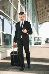 Sticker - Confident businessman dressed in suit walking