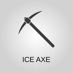 Ice axe icon. Ice axe symbol. Flat design. Stock - Vector illustration