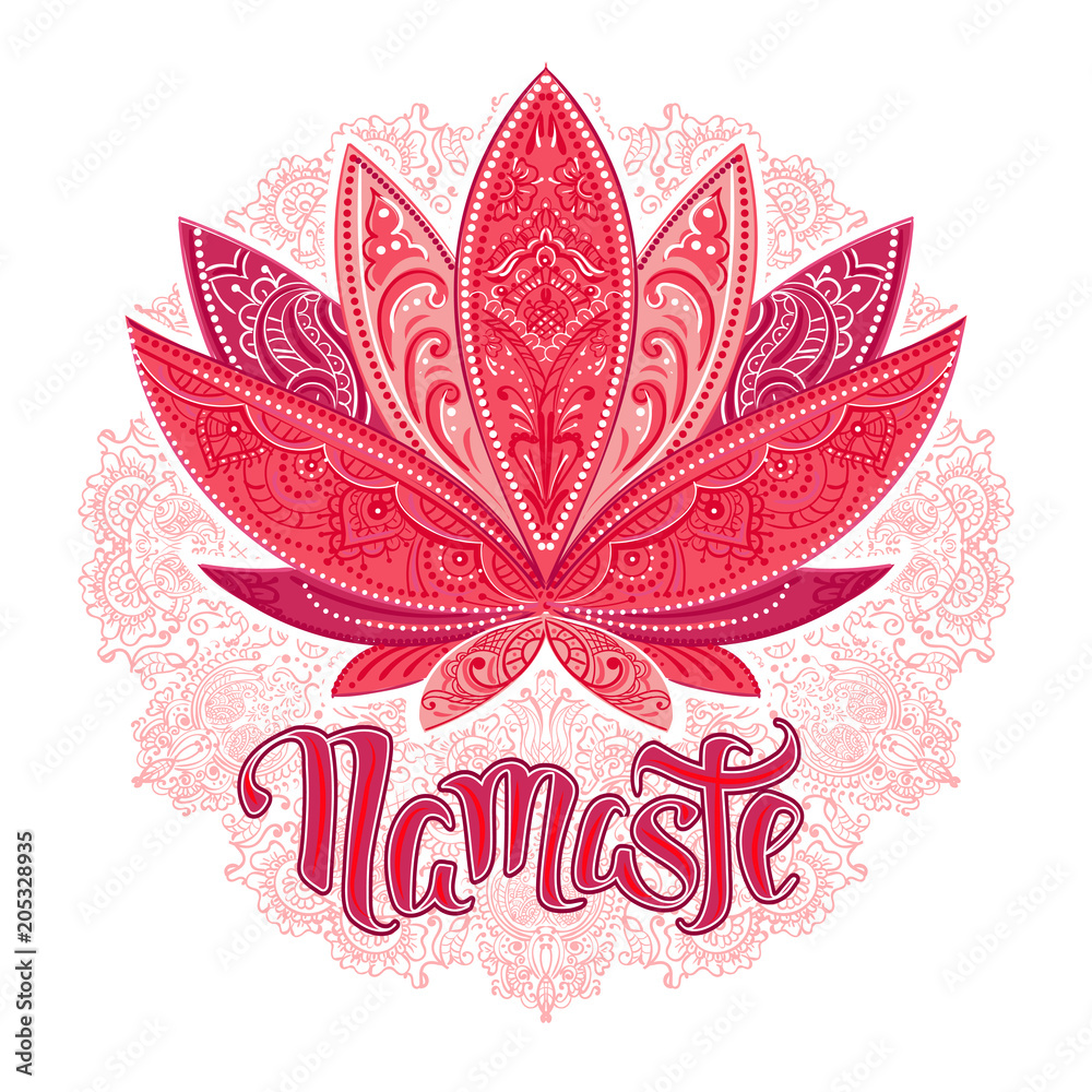 Namaste vector lettering Stock Vector | Adobe Stock
