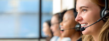 Woman Customer Service Agents Working In Call Center