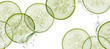 Sliced cucumber background