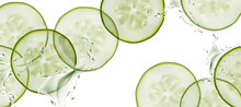 Sliced Cucumber Background