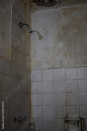Repair In The Old House Old Broken Walls And The Ceiling In