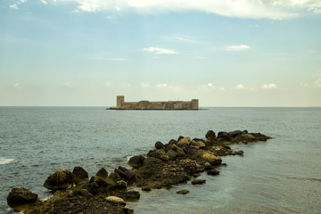 Wall Mural - Maiden's Castle, Landscape of Kız Kalesi located in Mersin ,Turkey