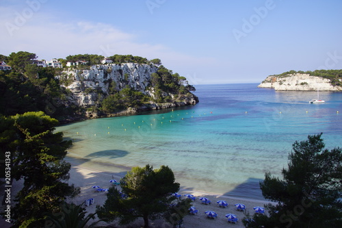 Magnifique Plage De Cala Galdana Aux Eaux Turquoises Et