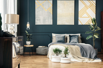 Wall Mural - Bright interior with bed