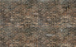Old grunge brown brick wall texture background