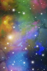 Wall Mural - astrology mystic outer space background. vector digital illustration of universe.