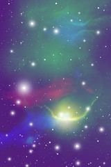 Wall Mural - astrology mystic outer space background. vector digital illustration of universe.