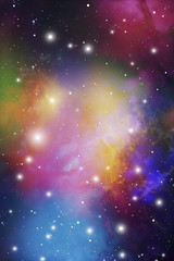 Wall Mural - astrology mystic outer space background. vector digital illustration of universe.