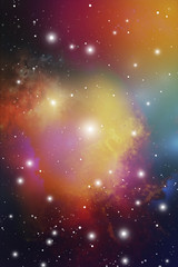 Wall Mural - astrology mystic outer space background. vector digital illustration of universe.