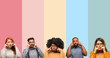 © Krakenimages.com - Cool group of people, woman and man doubt expression, confuse and wonder concept, uncertain future