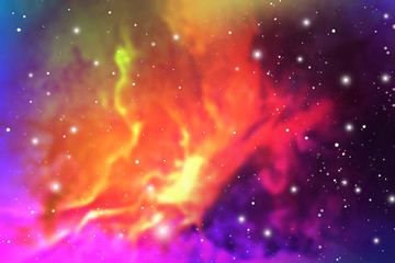 Wall Mural - elegant universe scientific outer space wallpaper. cosmic light colorful nebula vector background fo