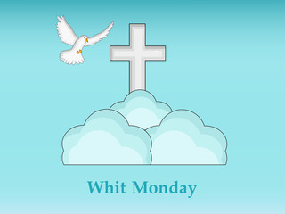 Wall Mural - Illustration of elements of Whit Monday Background