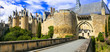 Medieval castles of Loire valley - impressive Montreuil-Bellay. France
