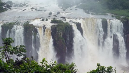 Wall Mural - Iguazu Falls on the border of Argentina and Brazil.