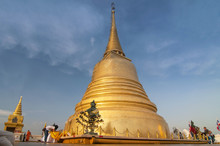 The Dome Of The Golden Mount Temple (Wat Saket) In Bangkok, Thailand.