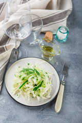 Sticker - Salad with cabbage, cucumber and parsley