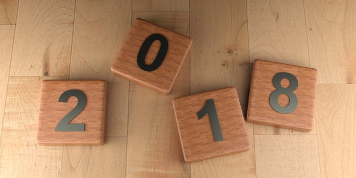2018 wooden tags - 3D rendering