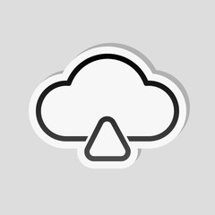 Poster - outline upload simple cloud icon. linear symbol with thin outlin
