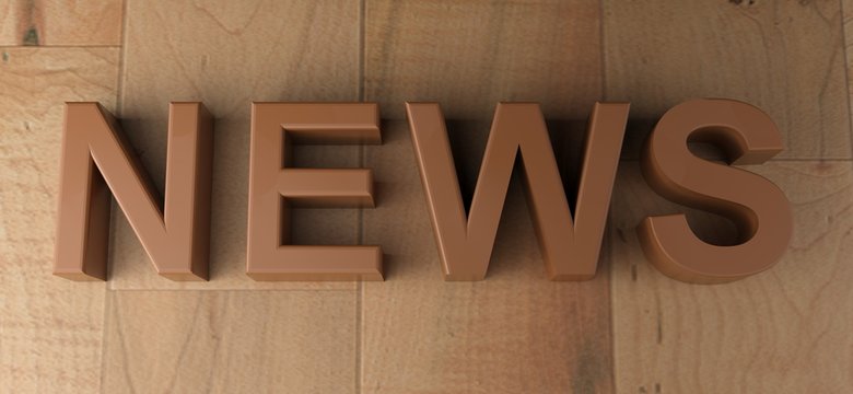 NEWS wooden on wooden pavement - 3D rendering