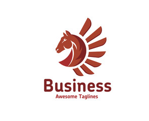 Wall Mural - Horse head profile graphic logo template,Stylish horse head 