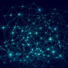 Poster - Technological background, Internet concept of global business. Internet connection, abstract of science and technology graphic design