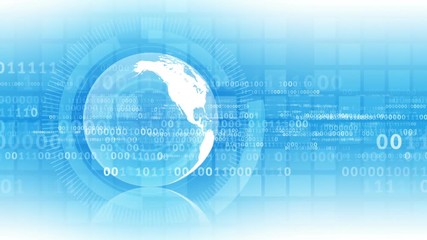 Wall Mural - digital globe technology world background