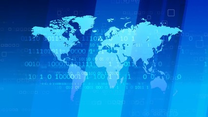 Wall Mural - Internet concept binary code world background