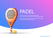 Poster raquet padel tennis