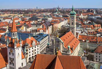 Wall Mural - Panorama view of Munich, Germany