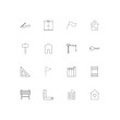 © Birgul - Buildings And Constructions linear thin icons set. Outlined simple vector icons