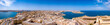 Aerial panorama sunrise photo - Ancient capital city of Valletta Malta. Island Country of Europe in the Mediterranean Sea