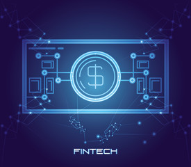 Poster - bill money financial technology icon vector illustration design