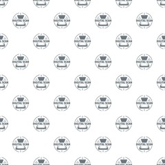 Poster - Digital scan pattern vector seamless repeat for any web design