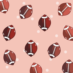 Sticker - American football sport balls background