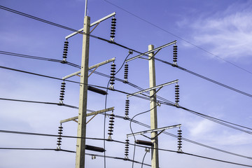 Electrical Cable Support with Blue Sky